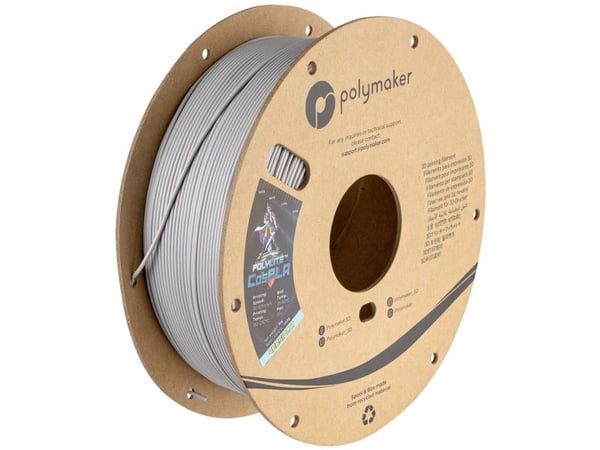 Poly Filament Polymaker PolyLite CosPLA Version A 1,75 mm 1 kg – lätt att slipa – grå