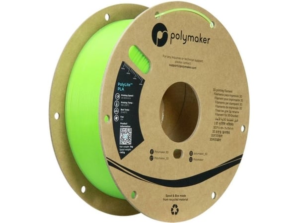 Polyfilament Polymaker PolyLite Luminous PLA 1,75 mm 1 kg - Grønn