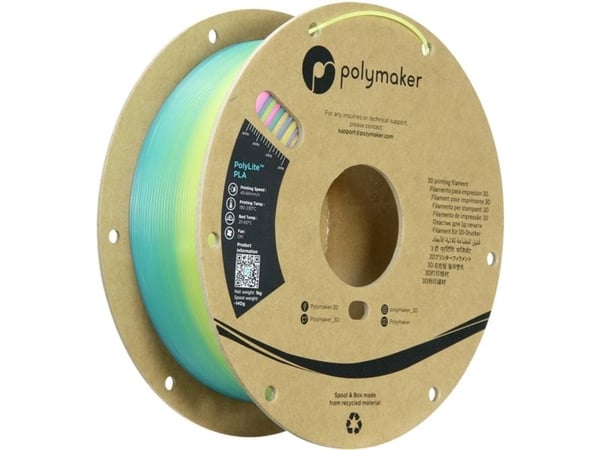 Polymaker Filament PolyLite Luminous PLA 1,75 mm 1 kg - Rainbow