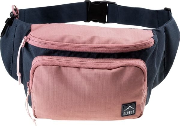 Elbrus midjeväska sportväska crossbody (rosa/mörkblågrön)