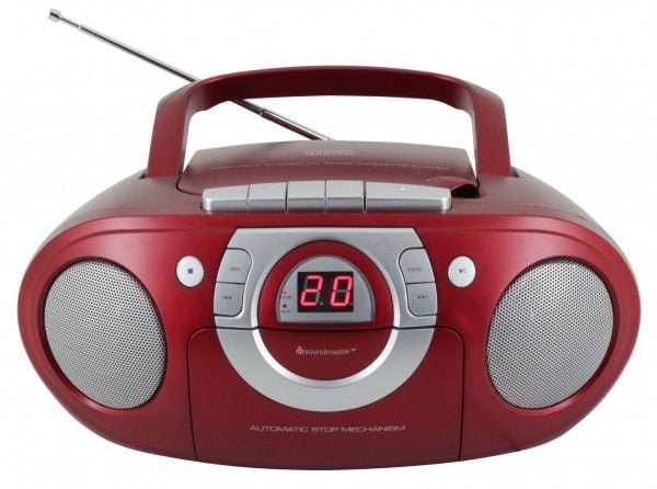 Soundmaster SCD5100RO, Spiller, CD, CD-R, CD-RW, Grå, Rød, Knapper, 3,5 mm, AC
