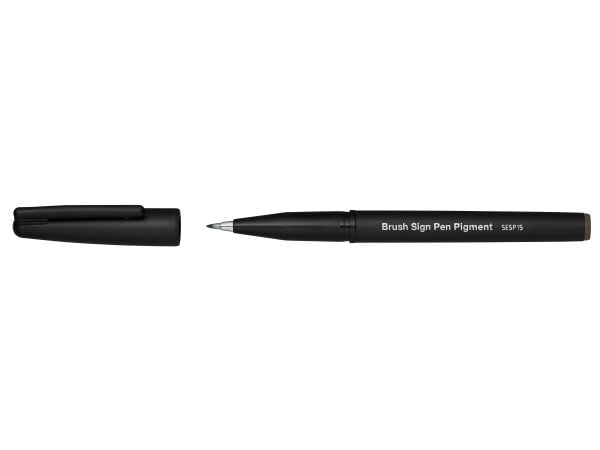 Pentel SESP15-SPX, 1 väriä, Seepia, Harjaspää, Musta, Pyöreä, 1 kpl