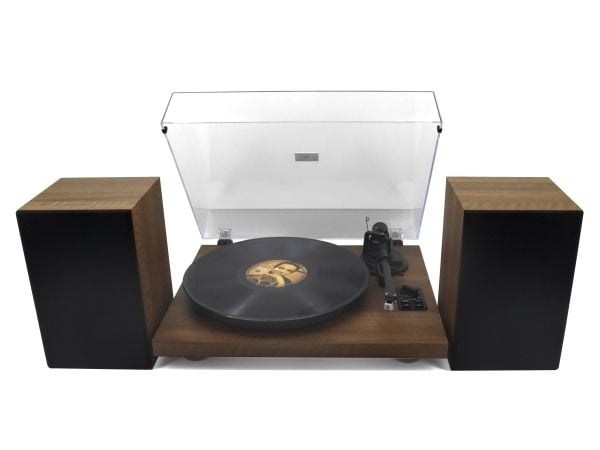 Soundmaster PL711BR, guide, svart, brun, metall, 33,45 rpm, 36 W, 2-veis