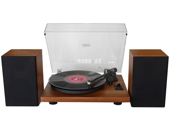 Soundmaster PL711BR, guide, svart, brun, metall, 33,45 rpm, 36 W, 2-veis