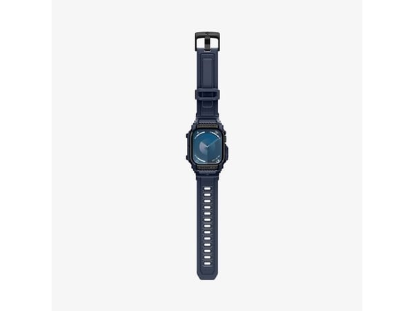 Spigen Rugged Armor Pro, Etui, Smartklokke, Marineblå, Apple, Apple Watch 10 (42mm), Termoplastisk polyuretan (TPU)
