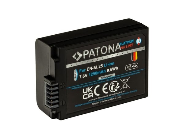 PATONA 1398, Nikon, 1250 mAh, 7,6 V, Lithium-Ion (Li-Ion)