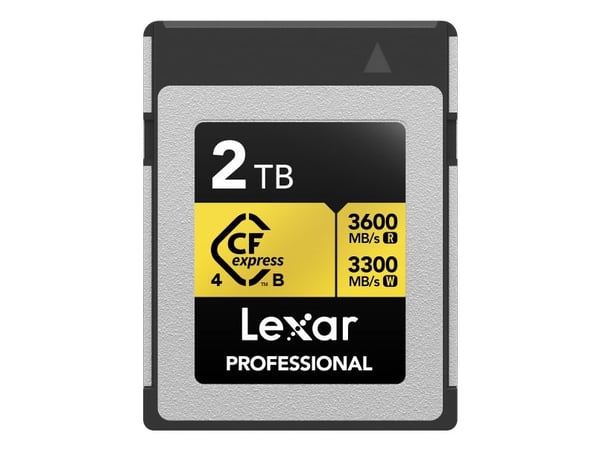 Lexar LCXEXP4002T- RNENG, 2 TB, CFexpress Type B, 3600 MB/s, 3300 MB/s, Fallsikker, Vibrasjon sikker, Støvtett, Sjokkresistent, Flerfarget