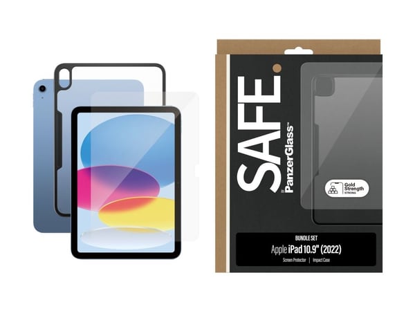 SAFE. by PanzerGlass - 2-i-1 Pakke - baksidedeksel for nettbrett - ultra-bred passform - polykarbonat, polyethlen-tereftalat (PET), selvhelbredende...