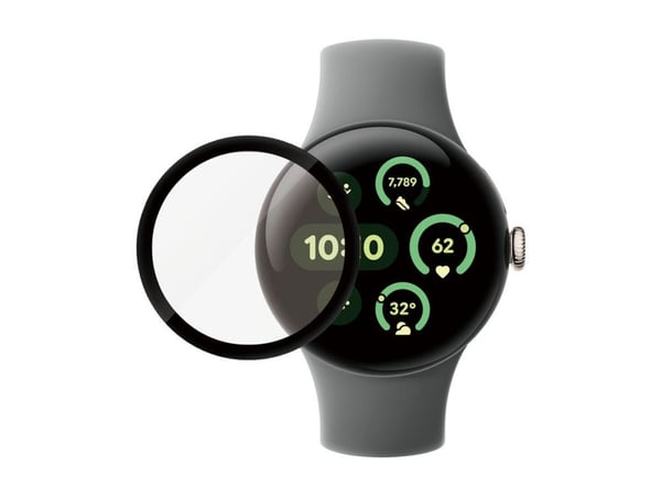 PanzerGlass - Skjermbeskyttelse for smart armbåndsur - ultrabred passform - glass - rammefarge svart - for Google Pixel Watch 3 (41 mm)