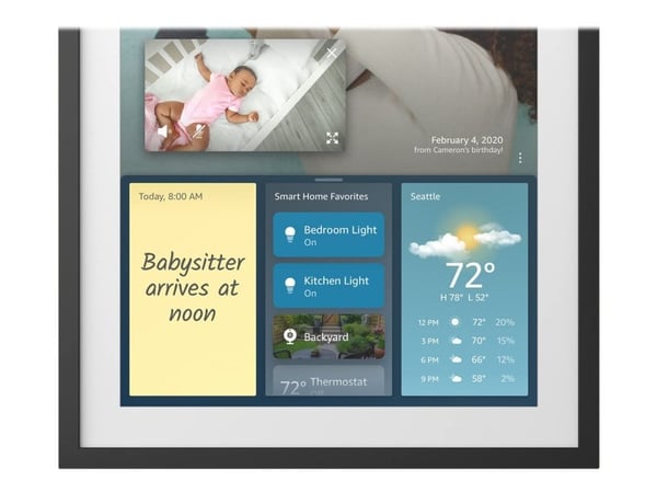 Amazon Echo Show 15, Amazon Alexa, Suorakulmio, musta, Android, iOS, 39,6 cm (15.6"), 1920 x 1080 pikseliä