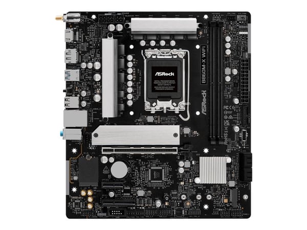 ASRock B860M-X WiFI - Moderkort - micro ATX - LGA1851-uttag - B860 Chipuppsättning - USB-C 3.2 Gen 2x2, USB-C 3.2 Gen 1, USB 3.2 Gen 1 - 2.5 Gigabi...