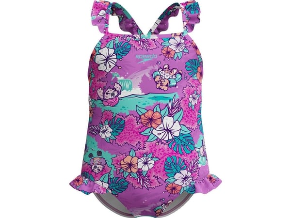Speedo barnebadedrakt Lts Digi Frill Trsp If str. 4