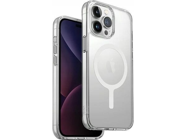 UNIQ deklas LifePro Xtreme trådløs Magclick-lader til Apple iPhone 15 Pro Max 6,7" – pilkos spalvos