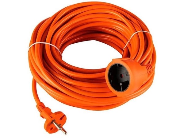 98-758# Jatkojohto pr-160 1-pistorasia maadoittamaton 20m oranssi (2x1.5mm)