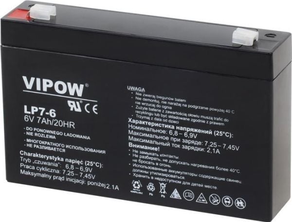 Vipow Gel batteri 6V 7Ah lekebil