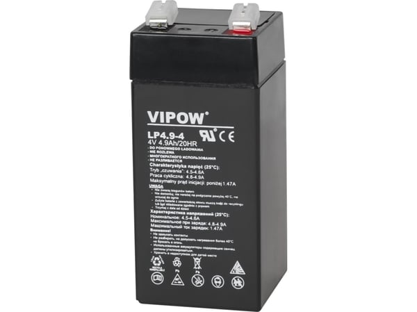 Vipow gelbatteri 4V 4,9Ah til UPS-leketøy, vekt