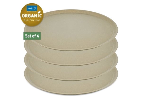 koziol Connect, Middagstallerken, Rund, Beige, 25,5 cm, 10 mm, 4 stykker