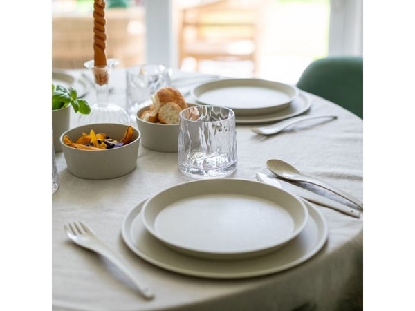 koziol Connect, Middagstallerken, Rund, Beige, 25,5 cm, 10 mm, 4 stykker