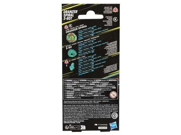 Beyblade X Dranzer Spiral 3-80T, Spinnertopp, 8 år