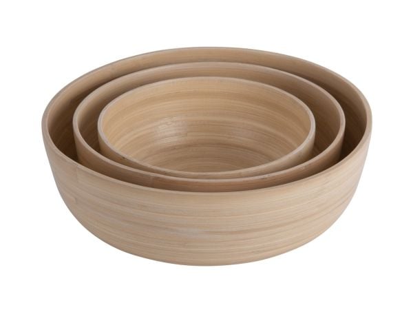 present time PT4140NT, Serving bowl, Bamboo, Natural, Round, 3 pc(s)