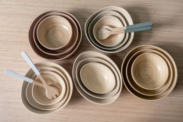present time PT4140NT, Serving bowl, Bamboo, Natural, Round, 3 pc(s)