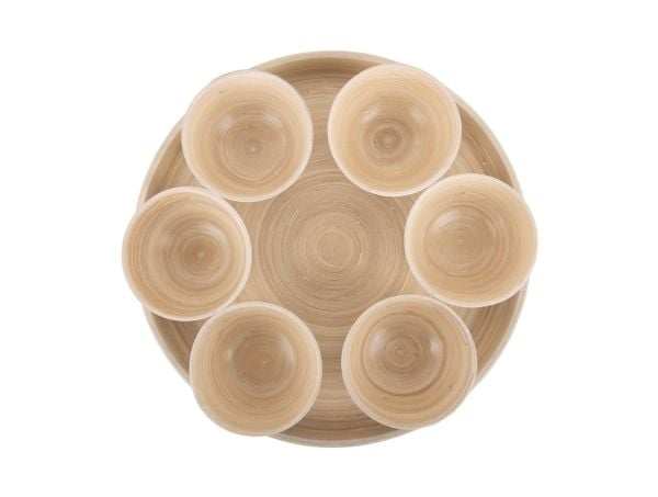 present time PT4193WH, Serving platter, Bamboo, White, Round, 32 cm, 60 mm