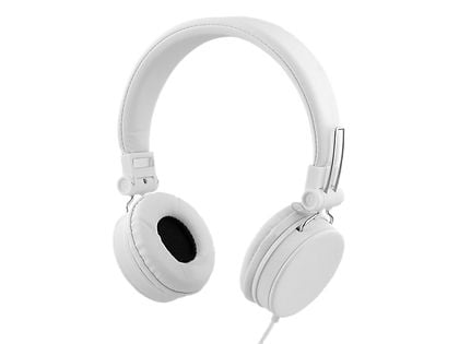 Streetz HL-W203, Koblet med ledninger (ikke trådløs), 20 - 20000 Hz, Samtaler/musikk, 160 g, Hodesett, Hvit