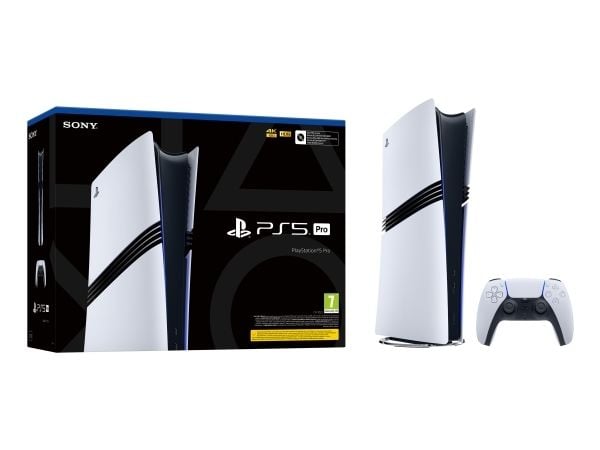 Sony PlayStation 5 Pro, PlayStation 5 Pro, Sort, Hvit, GDDR6, AMD, AMD Radeon, 120 Hz