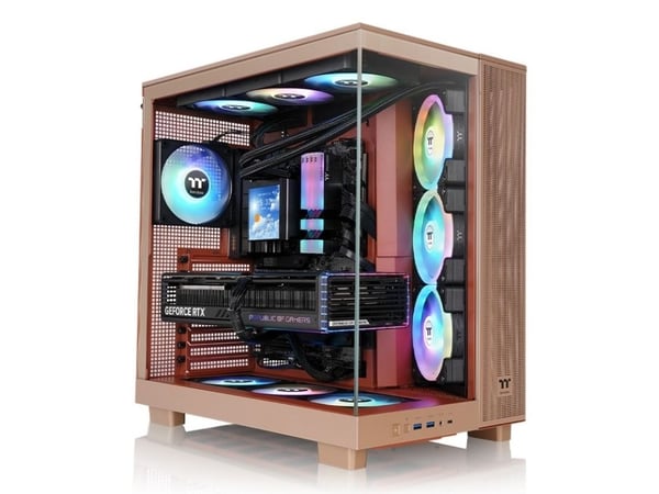 Thermaltake View 380 XL TG ARGB, Midi Tower, PC, Sand, ATX, Micro ATX, Mini-ITX, SPCC, Herdet glass, Spilling
