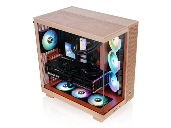 Thermaltake View 380 XL TG ARGB, Midi Tower, PC, Sand, ATX, Micro ATX, Mini-ITX, SPCC, Herdet glass, Spilling