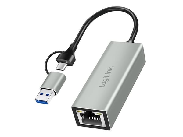 LogiLink - Nettverksadapter - USB - Gigabit Ethernet x 1 - grå