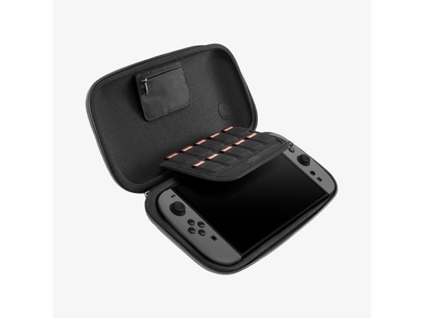 Spigen Klasden Pouch, Veske beholder, Nintendo, Grå, EVA ( Ethylene-vinyl-acetat), Stoff, Nintendo Switch, Fallsikker, Ripebestandig