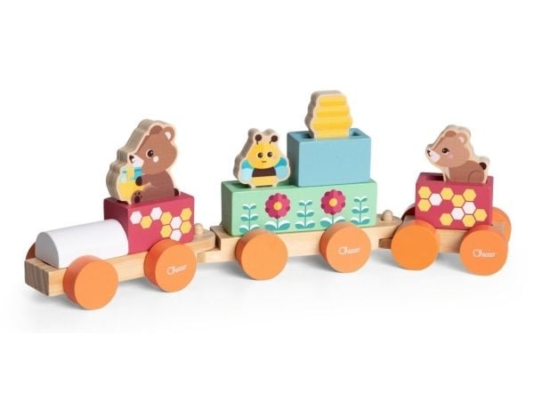 Puinen juna vaunuineen ja hahmoineen MY WOOD FRIENDS Chicco