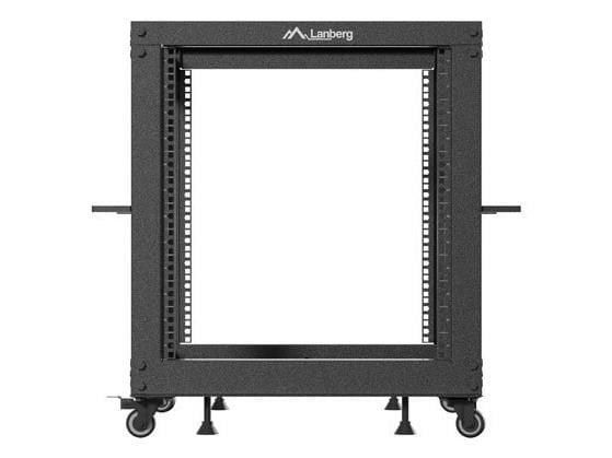 Lanberg - Rack åpen ramme - 600 x 600 - 1100, adjustable - RAL 9004, svart - 12U - 19"