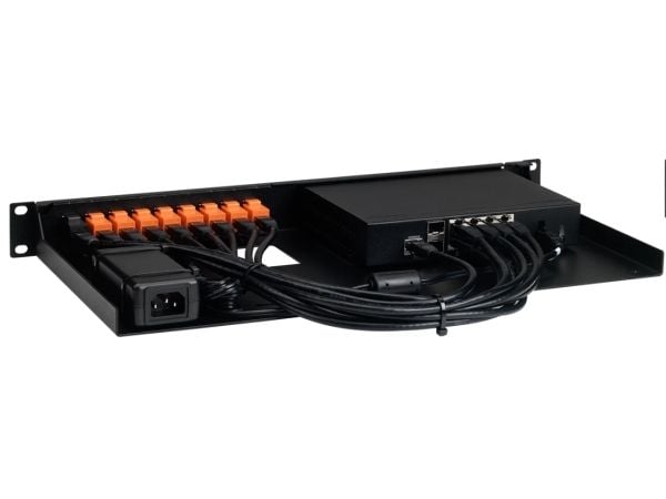 Rackmount.IT RM-SW-T11 - Monteringssett for nettverksenhet - rackmonterbar - kullsort - 1U - 19"