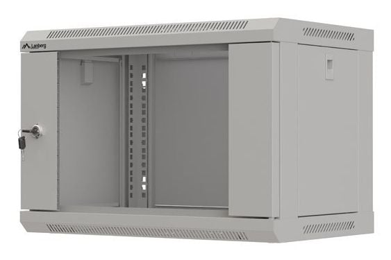 19" RÄKKIASENNETTAVA ASENNUSKAAPPI 6U 540X350 HARMAA LASIOVI LANBERG (FLAT PACK)