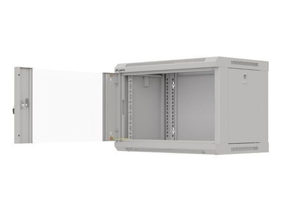 19" RÄKKIASENNETTAVA ASENNUSKAAPPI 6U 540X350 HARMAA LASIOVI LANBERG (FLAT PACK)
