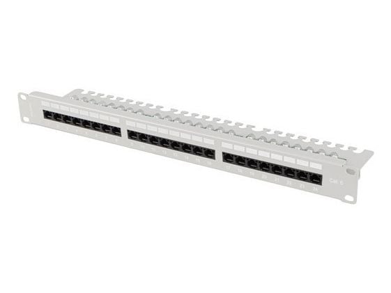 Lanberg PPU6-1124-S, Cat6, 0,2 dB, grått, stål, 1U, -10 - 60 °C