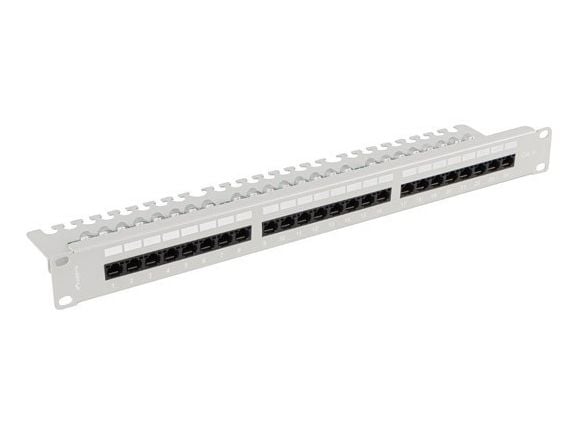 Lanberg PPU6-1124-S, Cat6, 0,2 dB, grått, stål, 1U, -10 - 60 °C