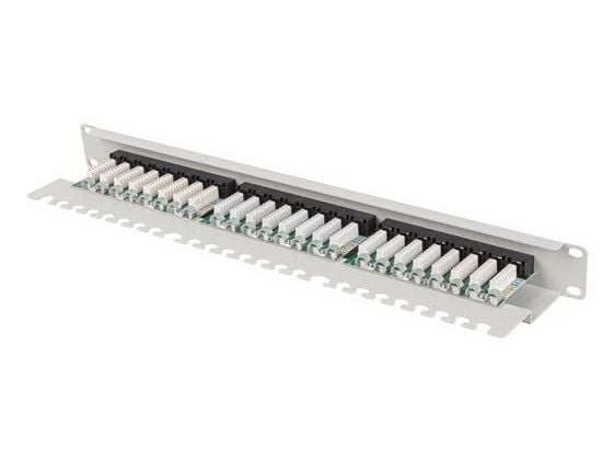 Lanberg PPU6-1124-S, Cat6, 0,2 dB, grått, stål, 1U, -10 - 60 °C