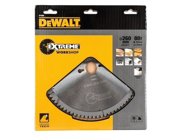 Dewalt DEWALT Sahanterä kiinteisiin sahoihin (260x30mm, 80 hammasta) - DT4280-QZ - DT4280-QZ