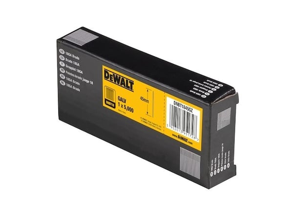 DeWALT DNBT1845GZ, Lankanaula, Ruostumaton teräs, 45 mm, 1,25 mm, 1 mm, 5000 kpl