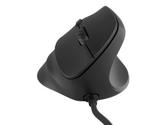 Natec CRAKE 2 PRO - Vertikal mus - ergonomisk - optisk - 6 knapper - kablet - USB - svart