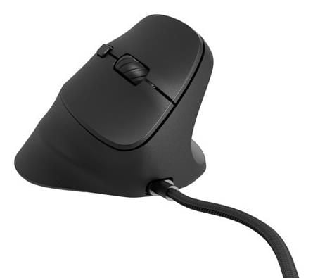 Natec CRAKE 2 PRO - Vertikal mus - ergonomisk - optisk - 6 knapper - kablet - USB - svart