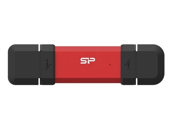 Silicon Power DS72 500 GB USB-A USB-C 1050/850MB/s Rød ekstern SSD-stasjon