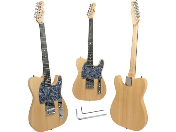 V-TONE ELEKTRISK GITAR 4/4 TELECASTER 39 NATURLIG TRE UMBRANKEY