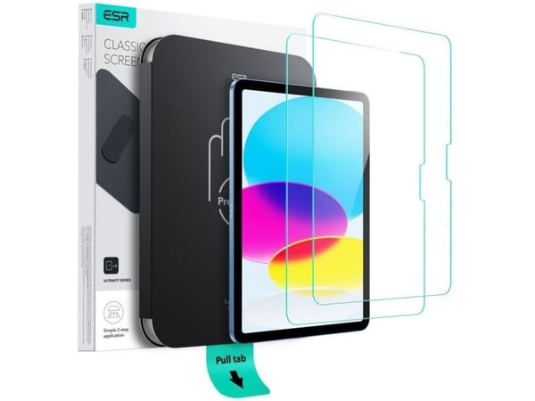 ESR herdet glass til iPad 10.9"/10-2022 og 11"/11-2025, 2-pak CLEAR (ESR ULTRAFIT TEMPERED GLASS)