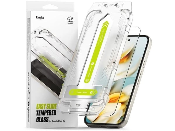 Ringke härdat glas Ringke Easy Slide för Google Pixel 9a klar [2-pack]