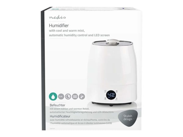 Nedis ultraljudsfuktare 6l svart