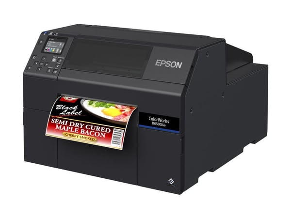 Epson ColorWorks D6500Ae, Lämpösiirto, 1200 x 1200 DPI, 85 mm/s, Väri, Langallinen, musta